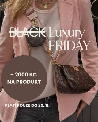 Odstartovali jsme Luxury Friday!🎉 Nenechte si ujít slevu 2000 Kč na vybrané luxusní kabelky, oblečení a doplňky!👜 Sleva...